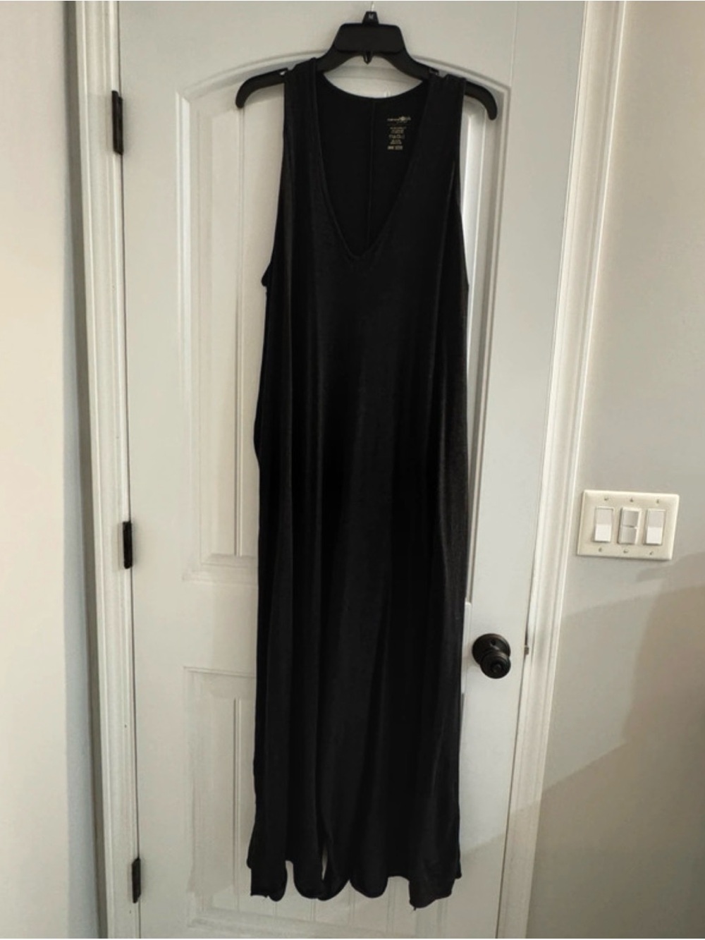 Natural Life Black Sleeveless V-Neck Jumpsuit ONE SIZE